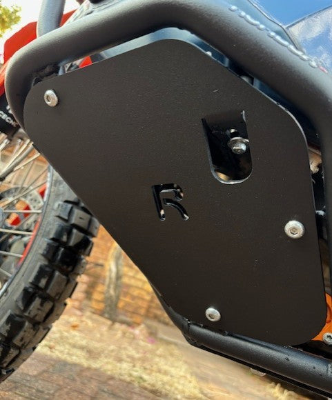 ESP KTM790 Adv S, Adv R & KTM890 Adv R -(2019  Models Onwards)- Engine bars with integrated skid plate, tank protection side plates and engine stiffener bracket. Color: Ferro1 black (1236) NB-Without lugs for Upper bars