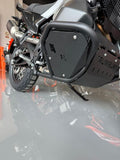 ESP KTM790 Adv S, Adv R & KTM890 Adv R -(2019  Models Onwards)- Engine bars with integrated skid plate, tank protection side plates and engine stiffener bracket. Color: Ferro1 black (1236) NB-Without lugs for Upper bars
