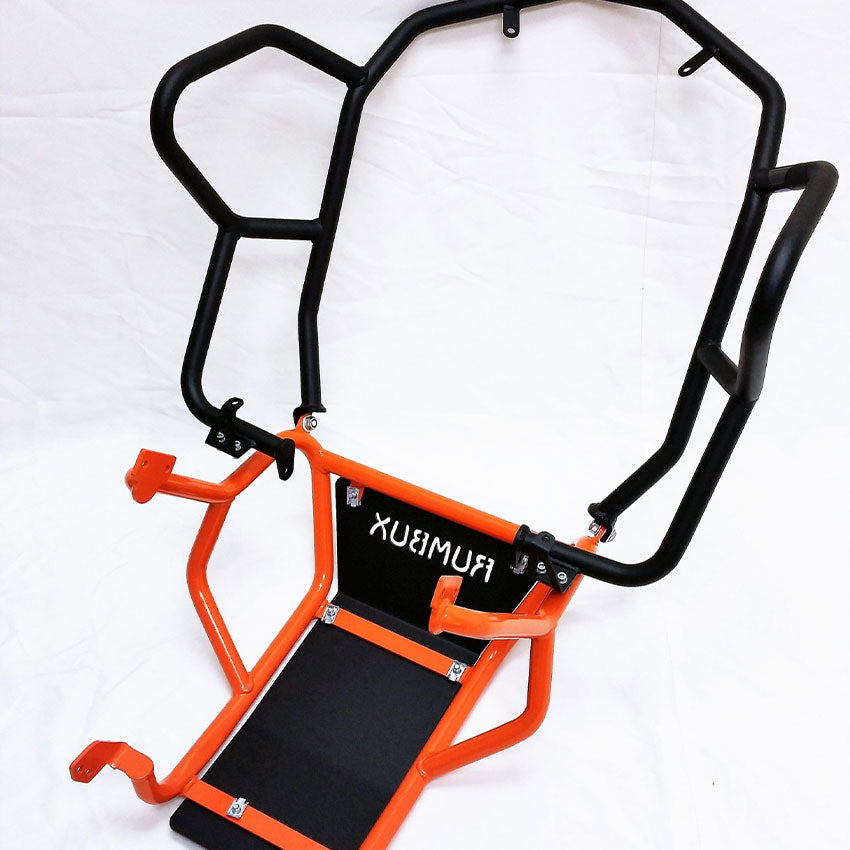 Rumbux FSE protection bars- Ferro up & Orange eng bar: KTM1050, 1190 Adv & R (2013 - 2017) & 1090 Adv & R (2017 Onw)
